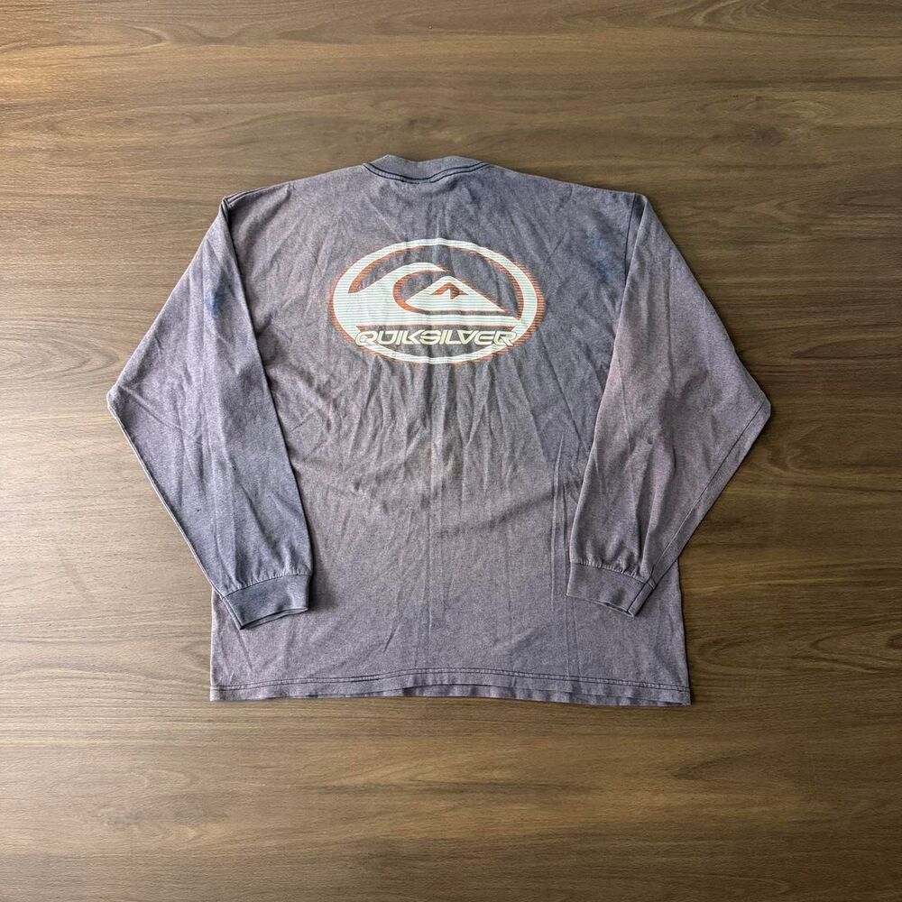 Vintage Sun Faded Quiksilver Long Sleeve Tee Surfer Skater Size Large?
